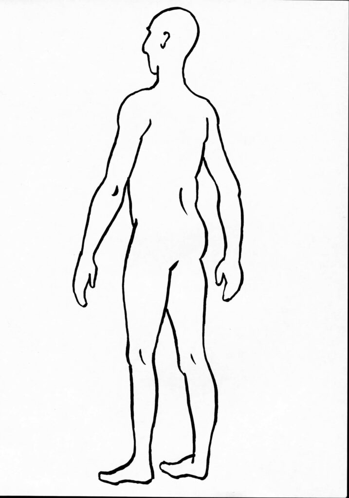 an example of where safe zones may be mapped on the body