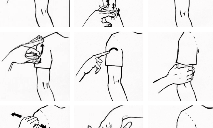 Set of nine social-haptics images